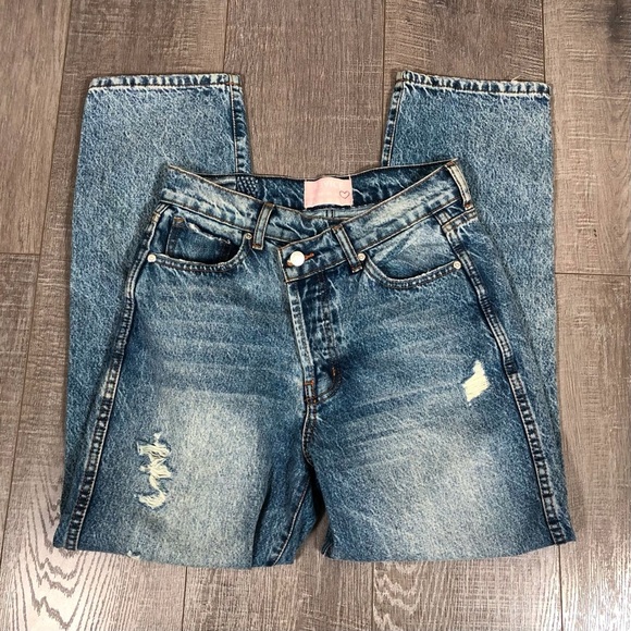 REVICE Denims Women’s Cross Button Straight Leg Jeans Size 27 - Picture 3 of 12